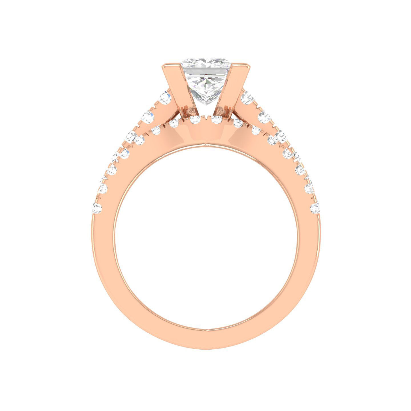 Solitaire Ring with Band - 137880 3D print model_2