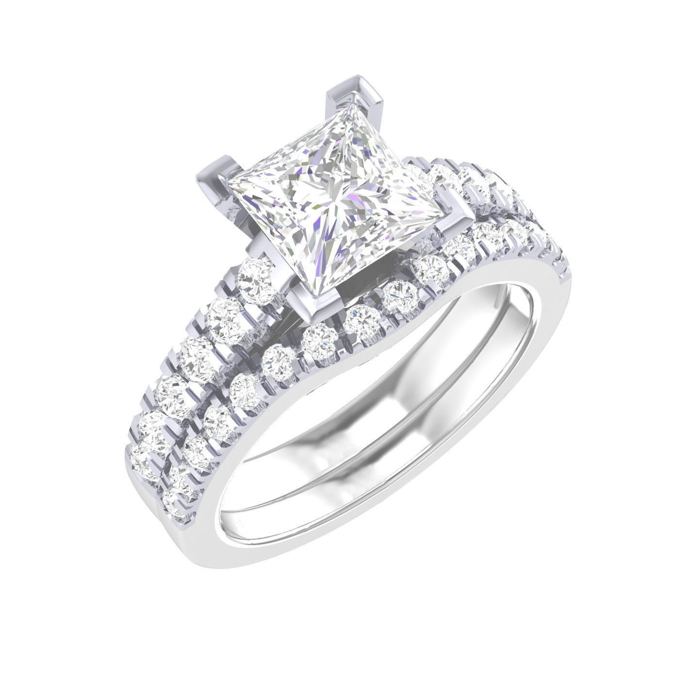 Solitaire Ring with Band - 137880 3D print model_7