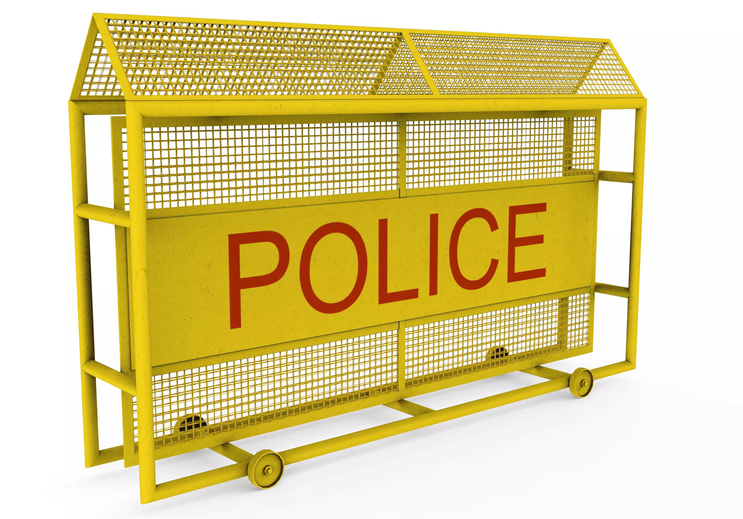 Traffic Barricade Low-poly 3D model