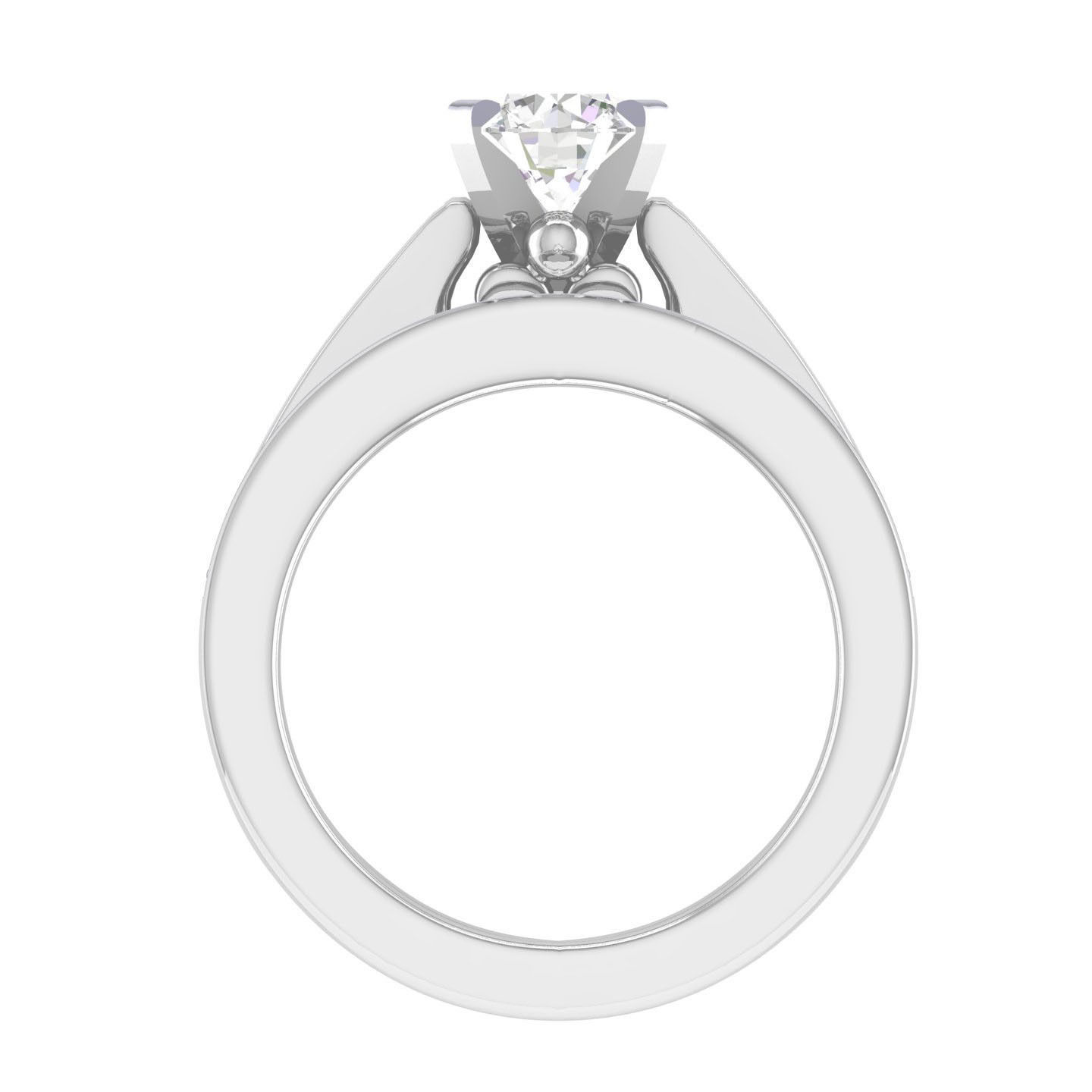 Solitaire Ring with Band - 137826 3D print model_5