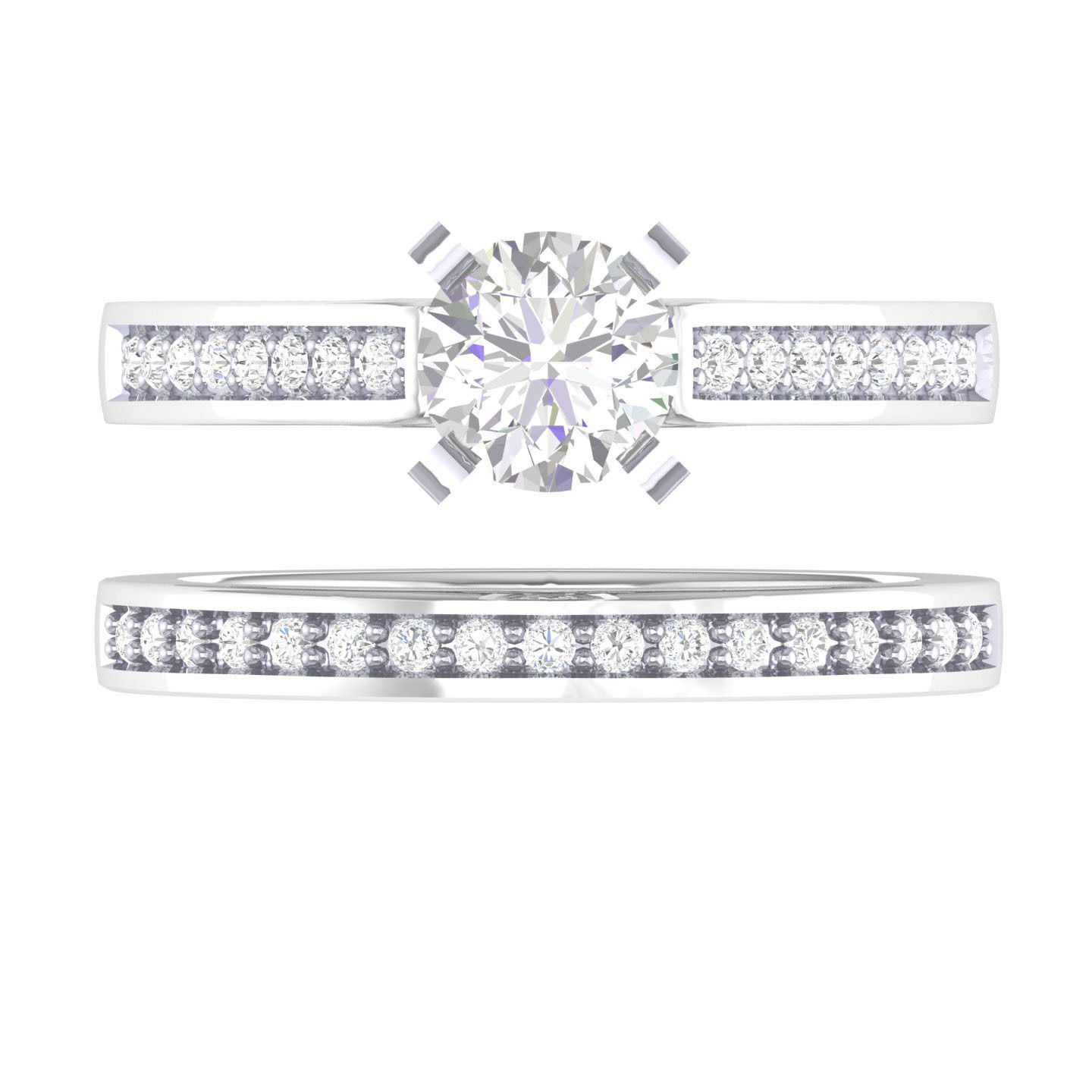 Solitaire Ring with Band - 137826 3D print model_4