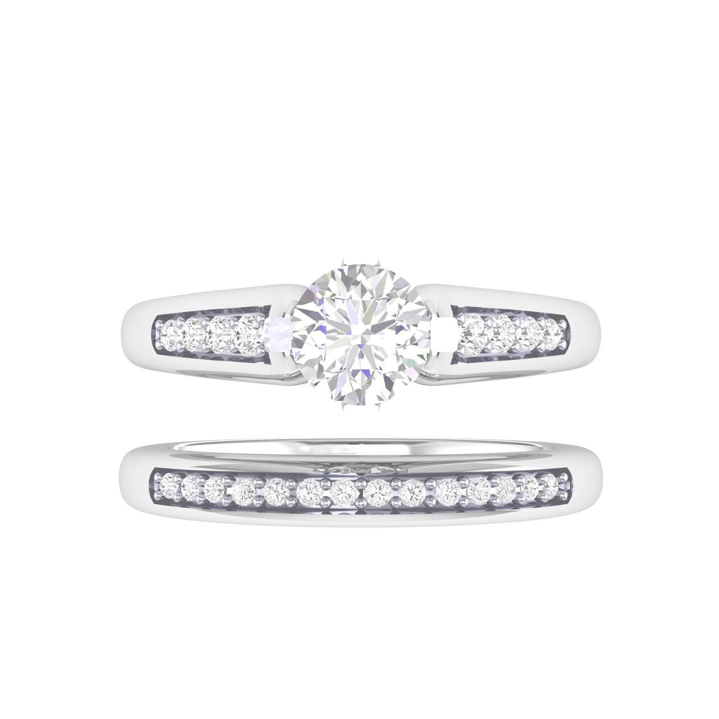 Solitaire Ring with Band - 137783 3D print model_4