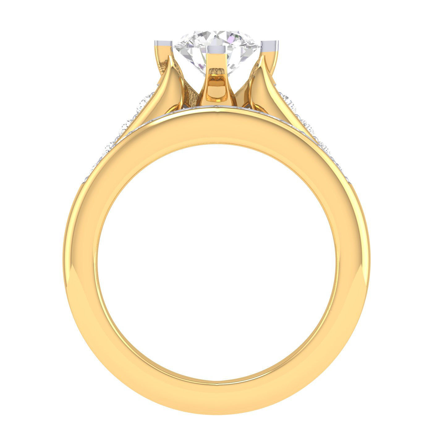 Solitaire Ring with Band - 137783 3D print model_9