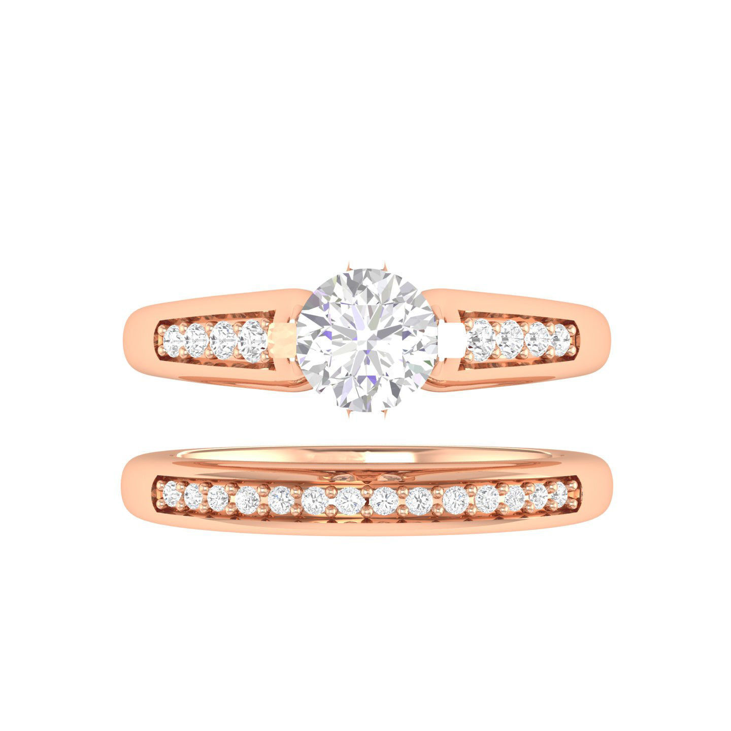Solitaire Ring with Band - 137783 3D print model_1