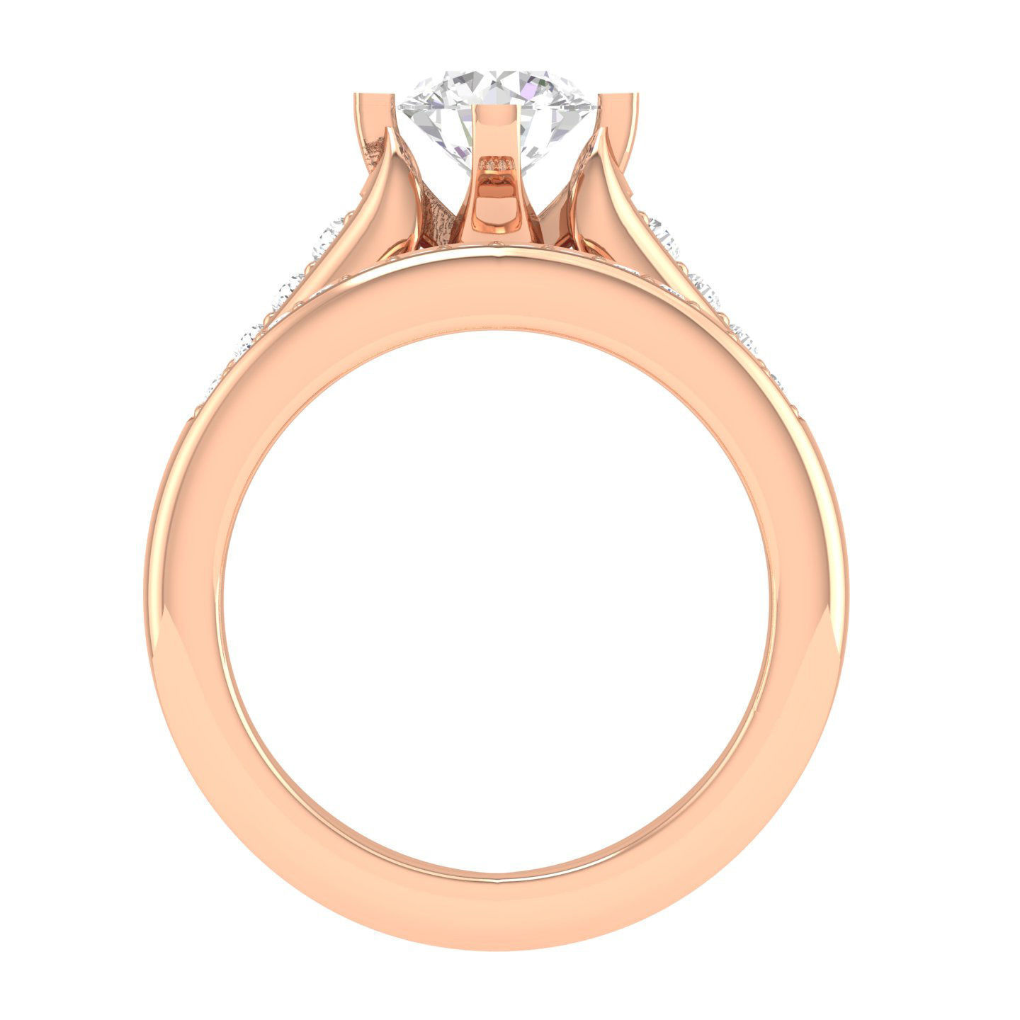 Solitaire Ring with Band - 137783 3D print model_2