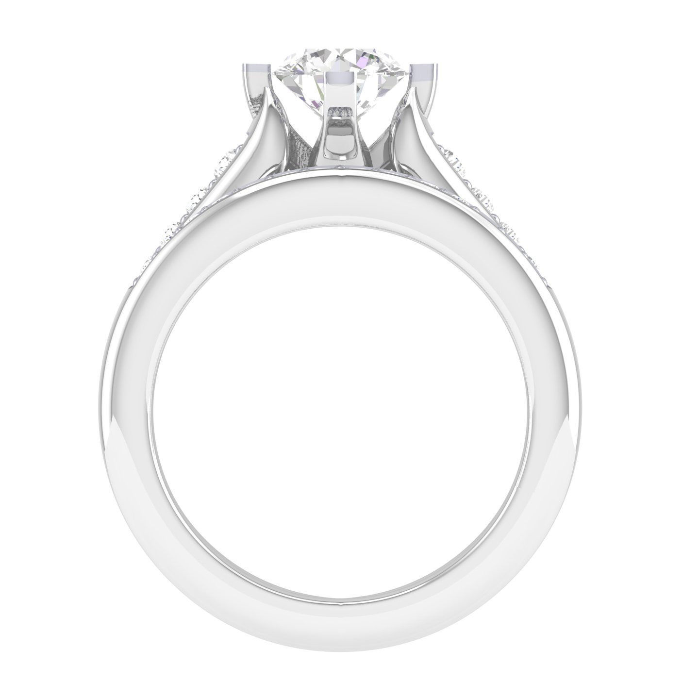 Solitaire Ring with Band - 137783 3D print model_5
