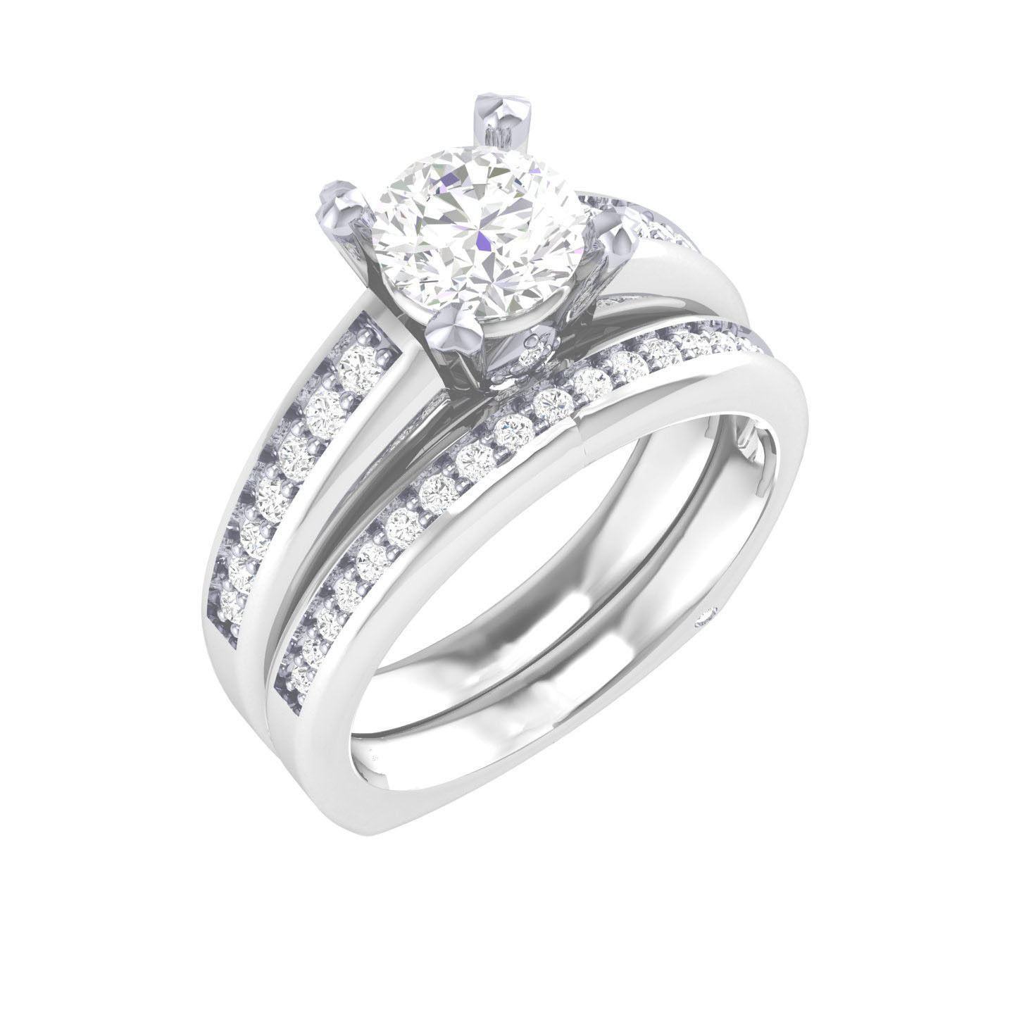 Solitaire Ring with Band - 137722 3D print model_7