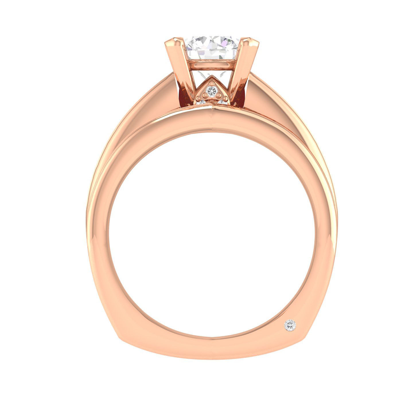 Solitaire Ring with Band - 137722 3D print model_2