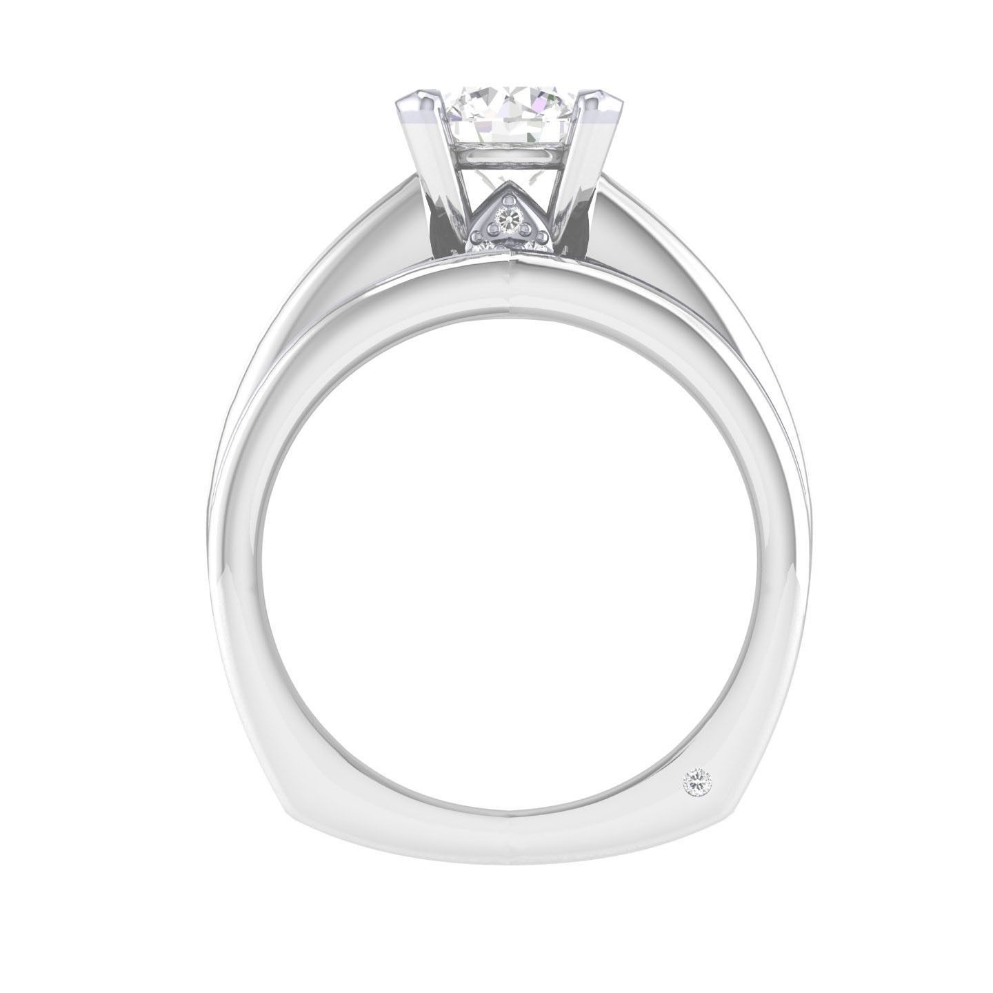 Solitaire Ring with Band - 137722 3D print model_5