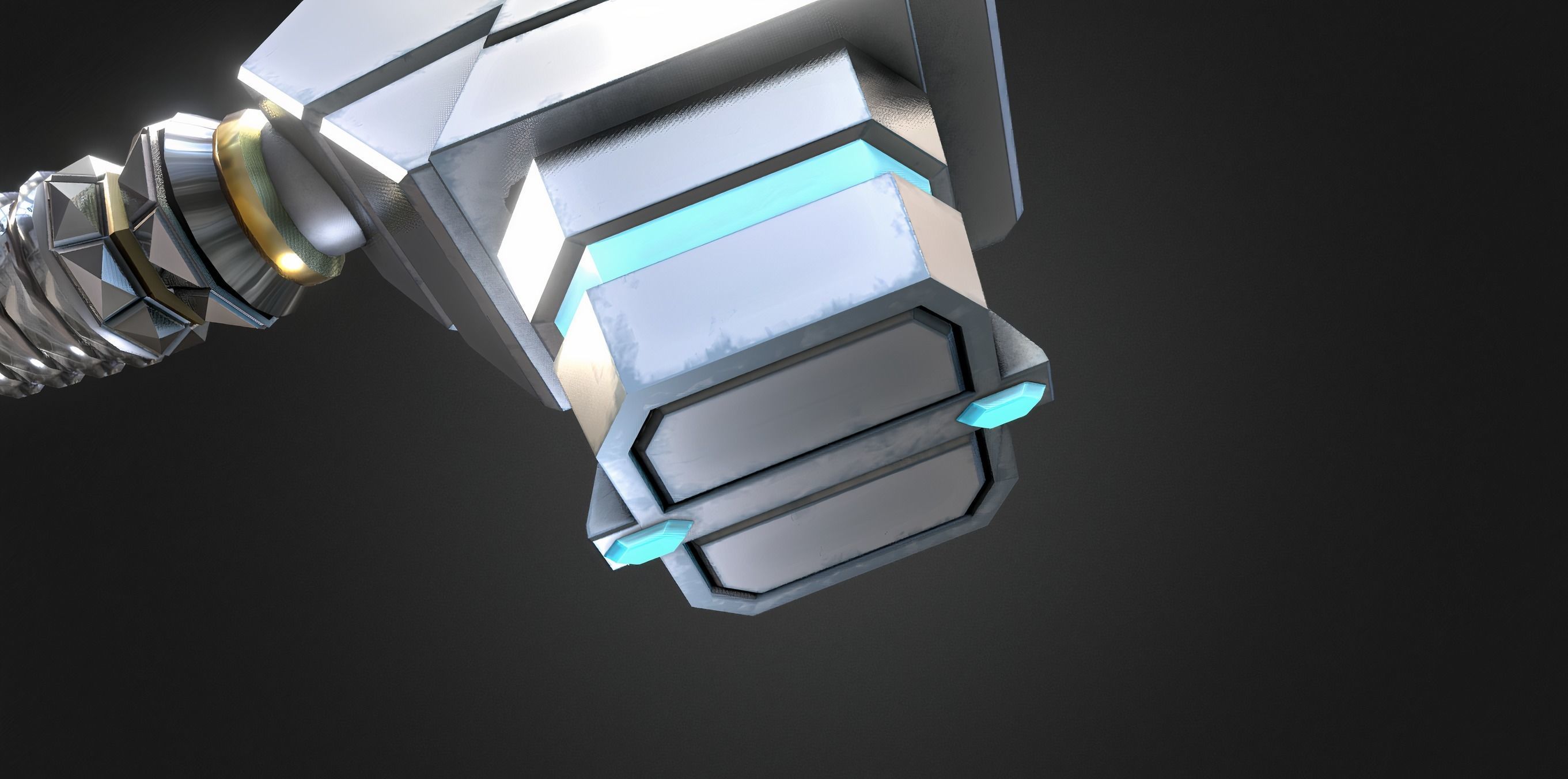 Hammer ice from fortnite Low-poly 3D model_4