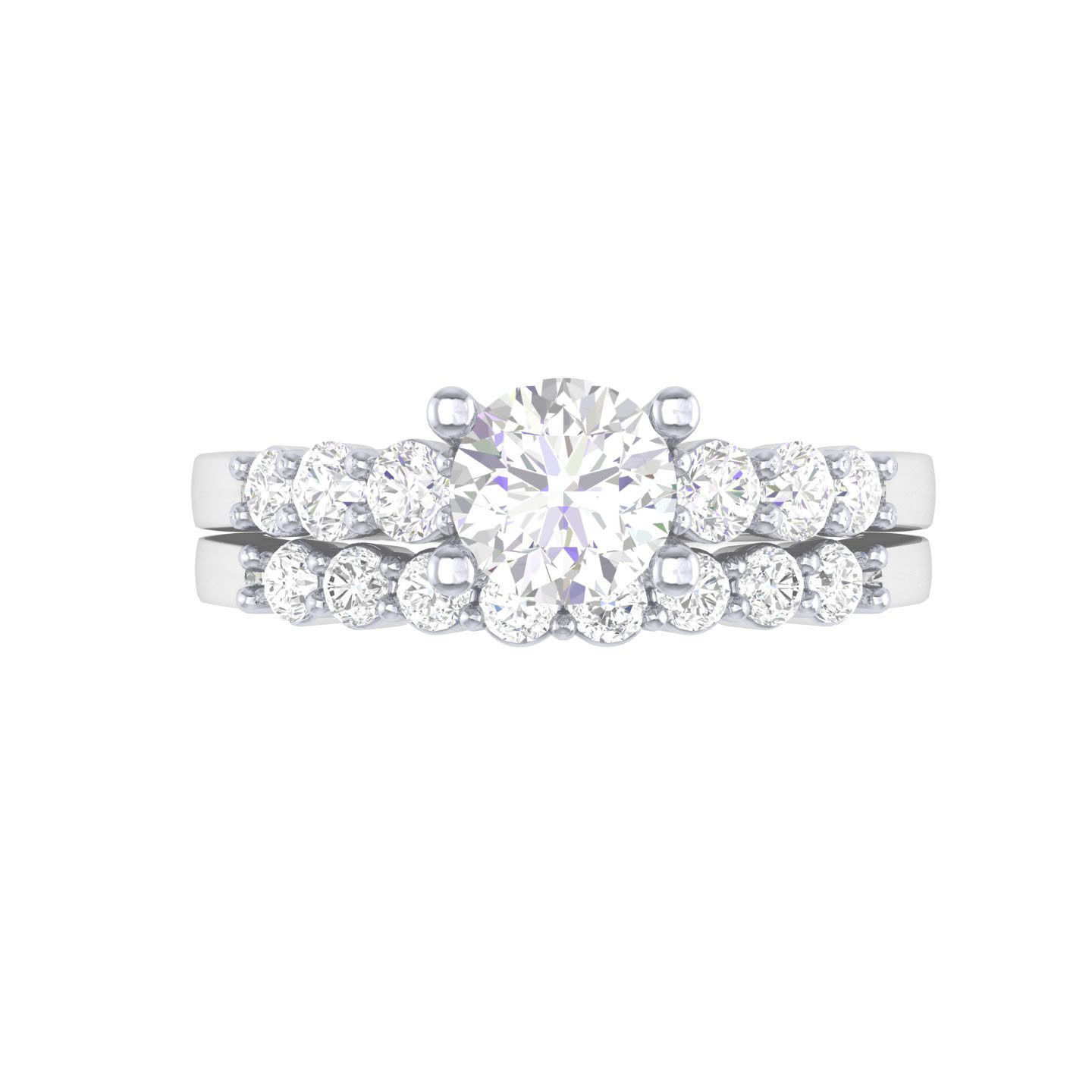 Solitaire Ring with Band - 137677 3D print model_4