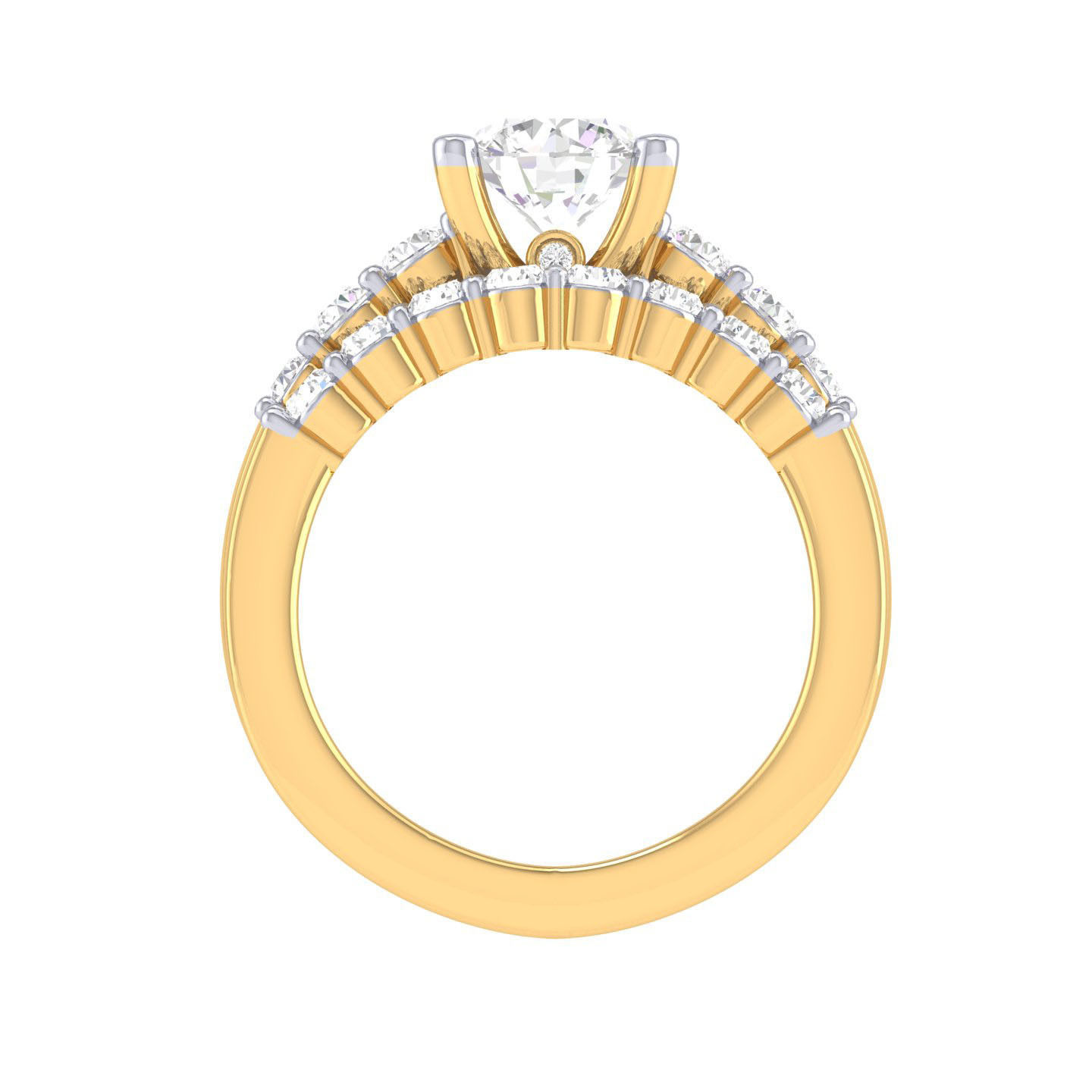 Solitaire Ring with Band - 137677 3D print model_9