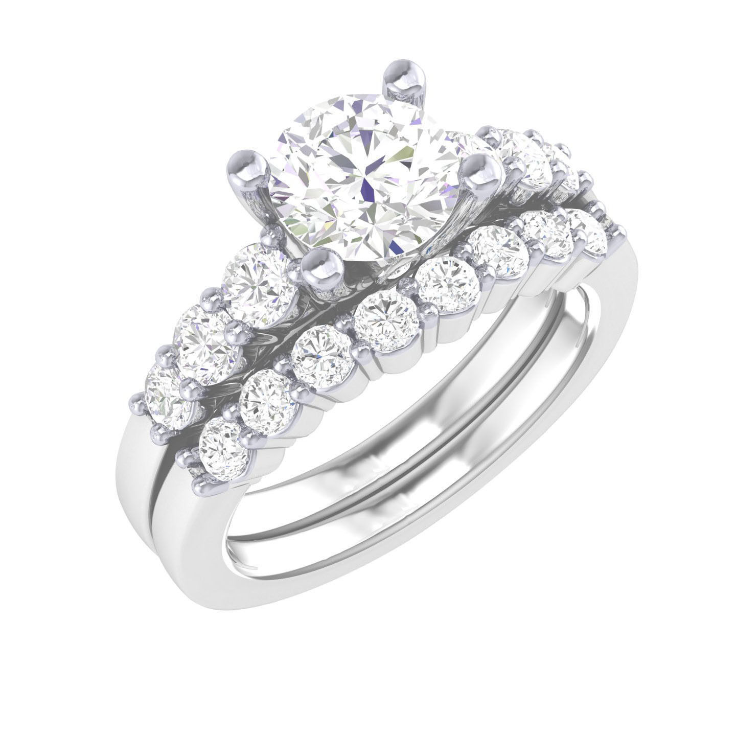 Solitaire Ring with Band - 137677 3D print model_7