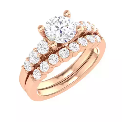 Solitaire Ring with Band - 137677