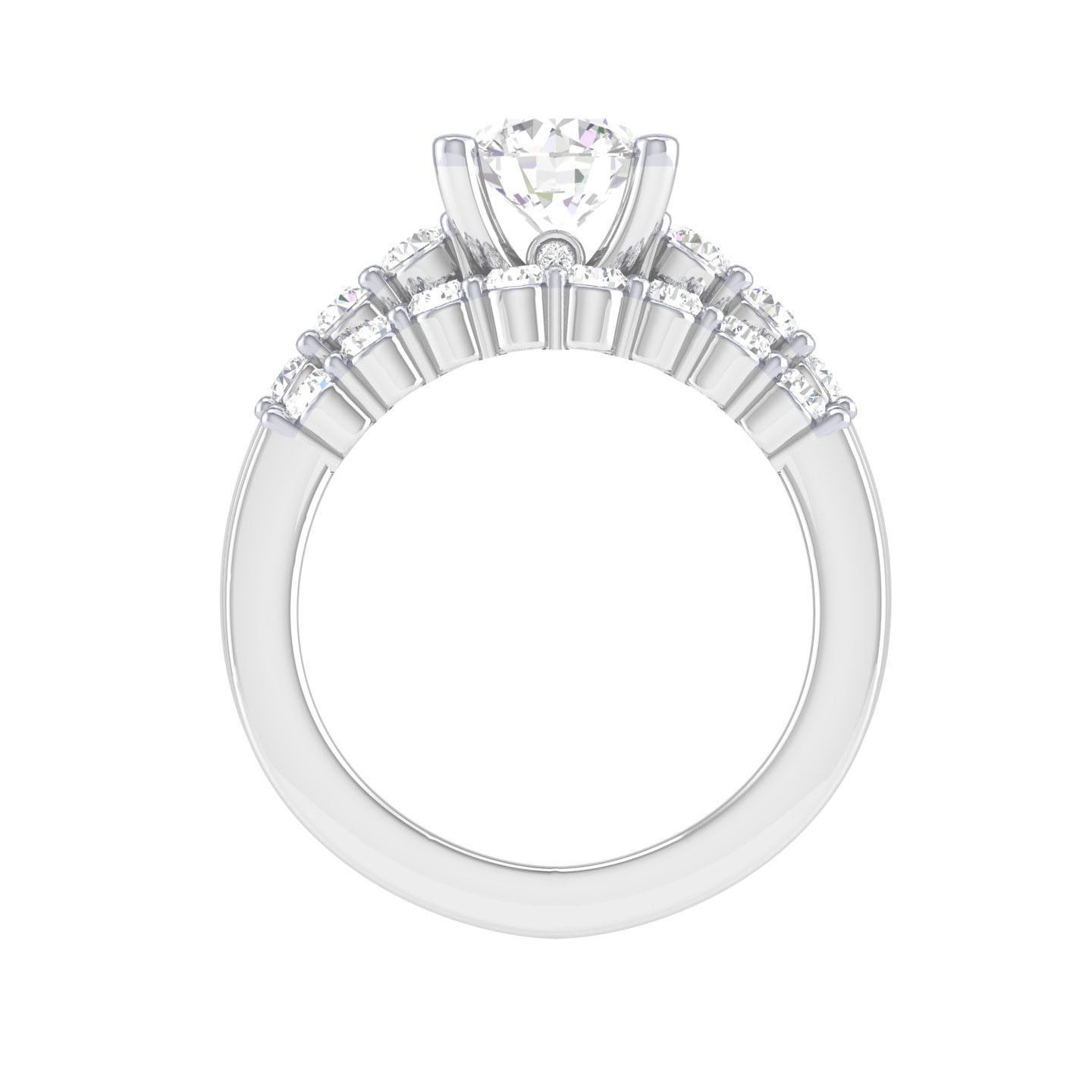 Solitaire Ring with Band - 137677 3D print model_5