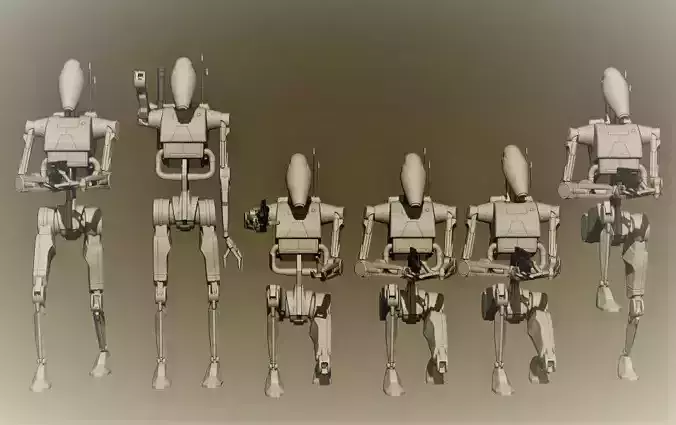 miniatures battledroid pack 01 3D print model
