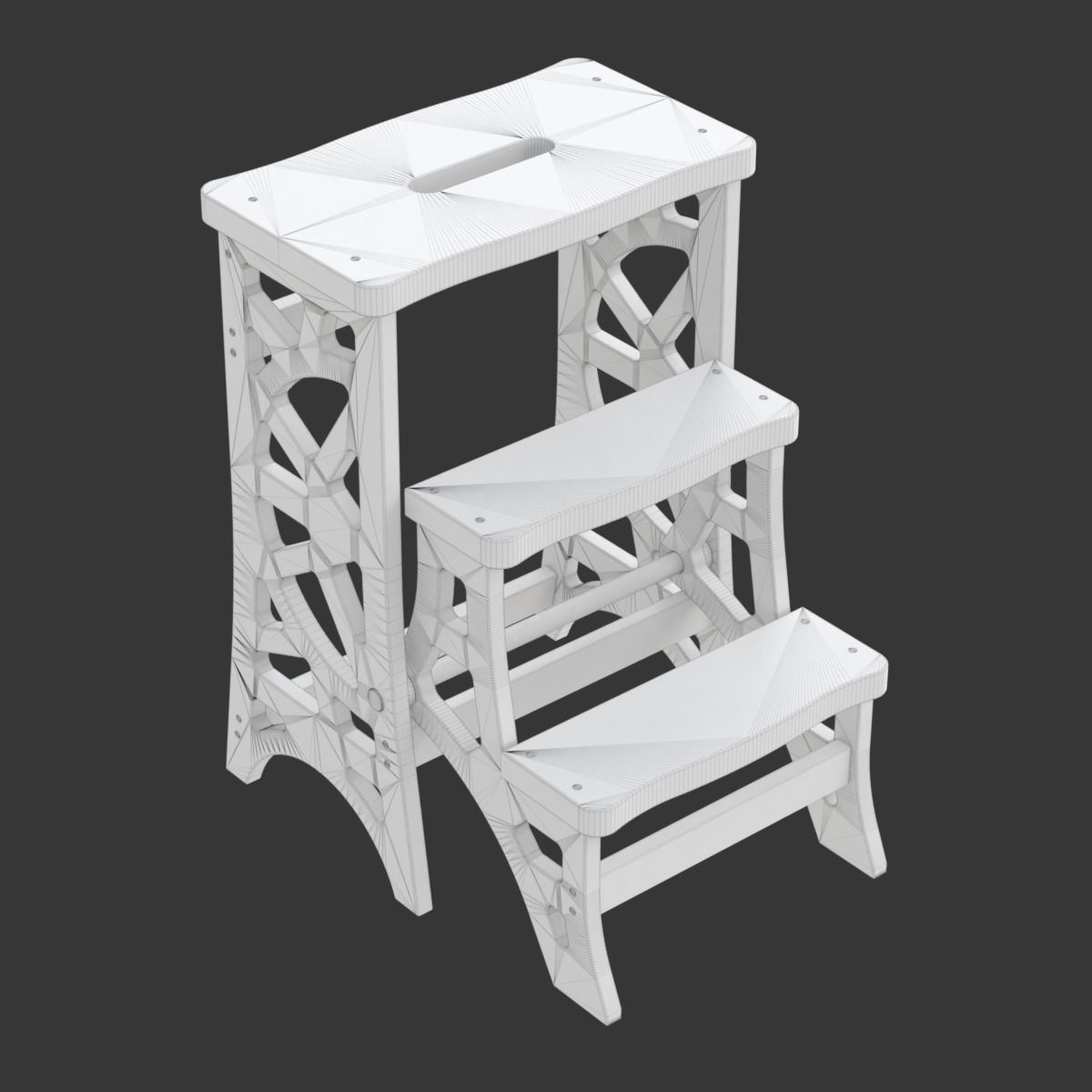 Step Stool Chair V3 3D model_19