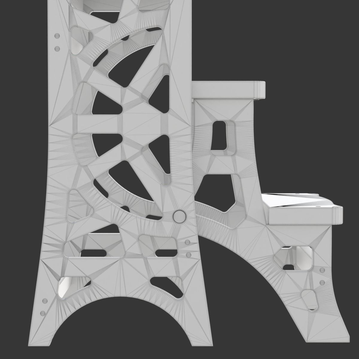 Step Stool Chair V3 3D model_22