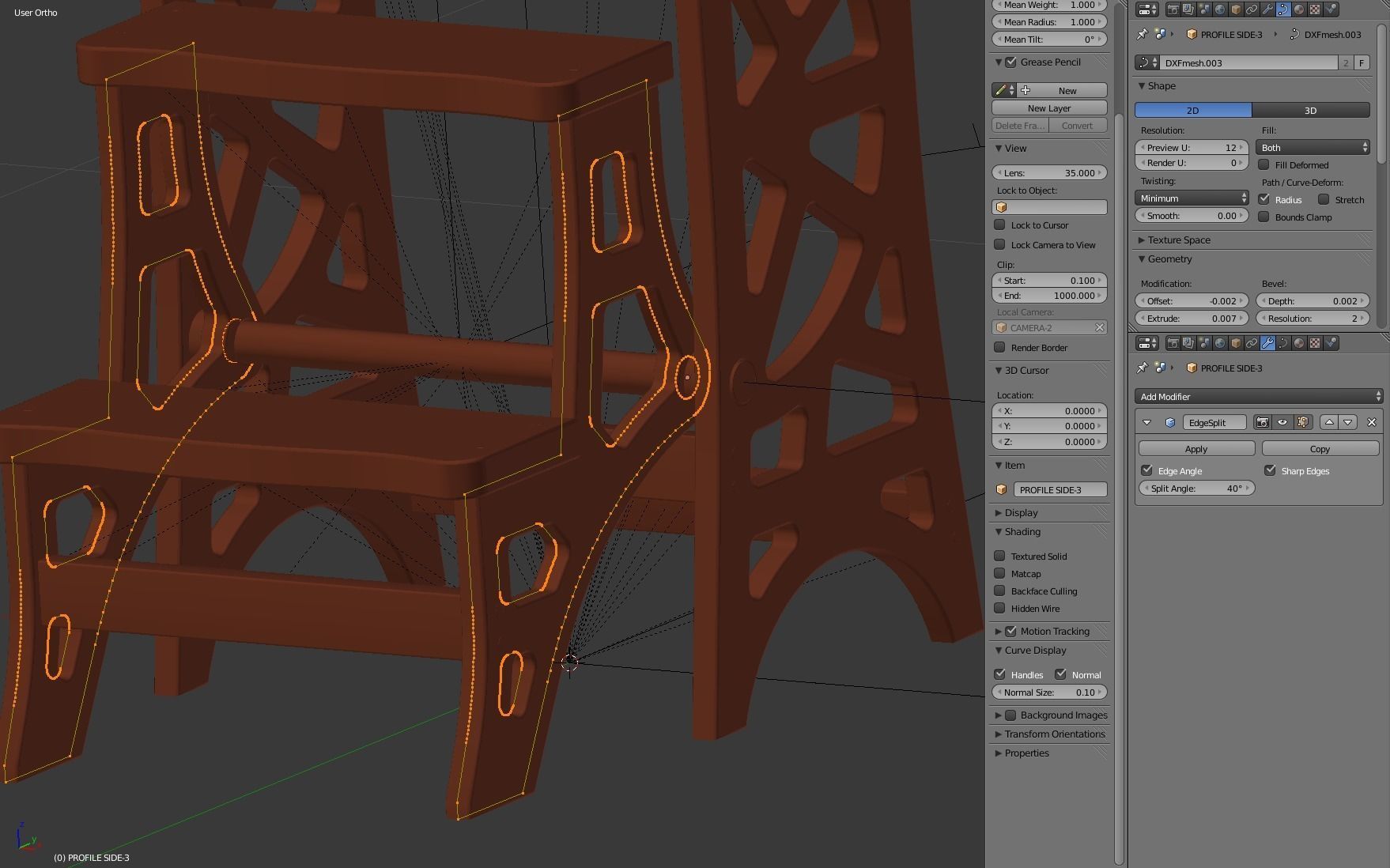 Step Stool Chair V3 3D model_15