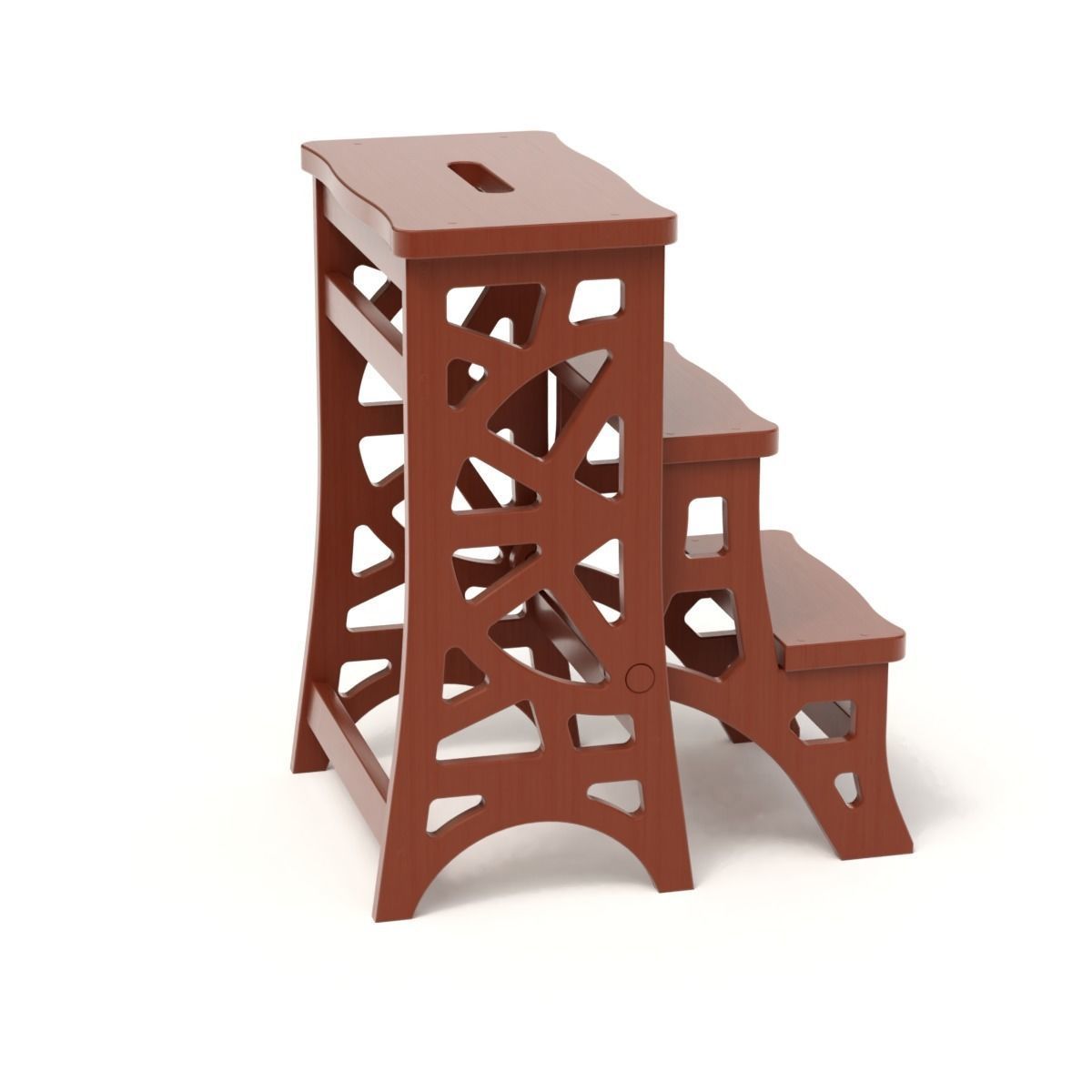 Step Stool Chair V3 3D model_4