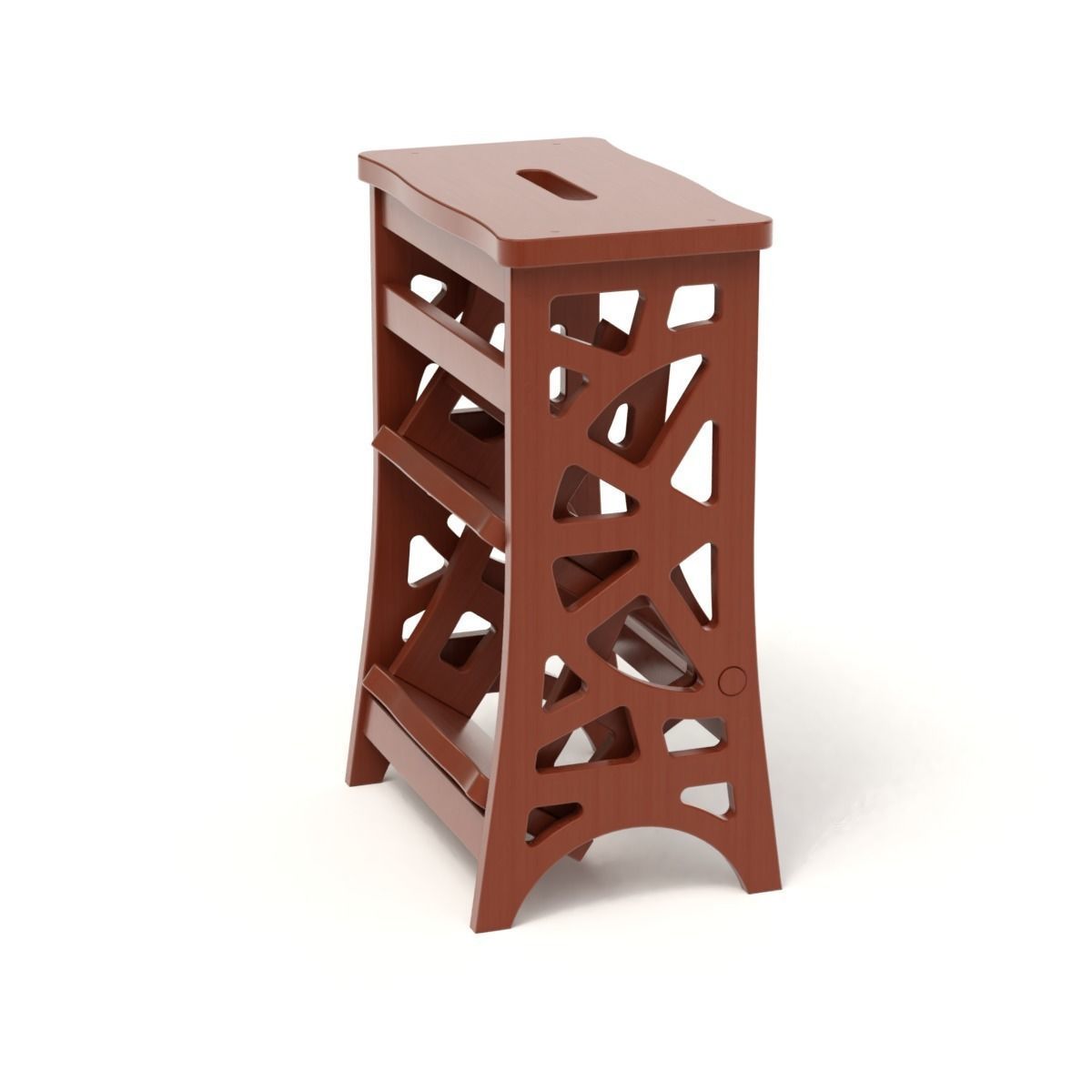 Step Stool Chair V3 3D model_5