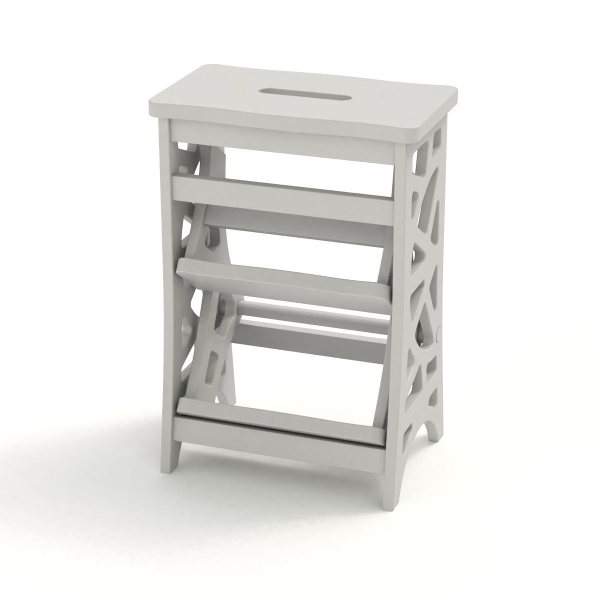 Step Stool Chair V3 3D model_12