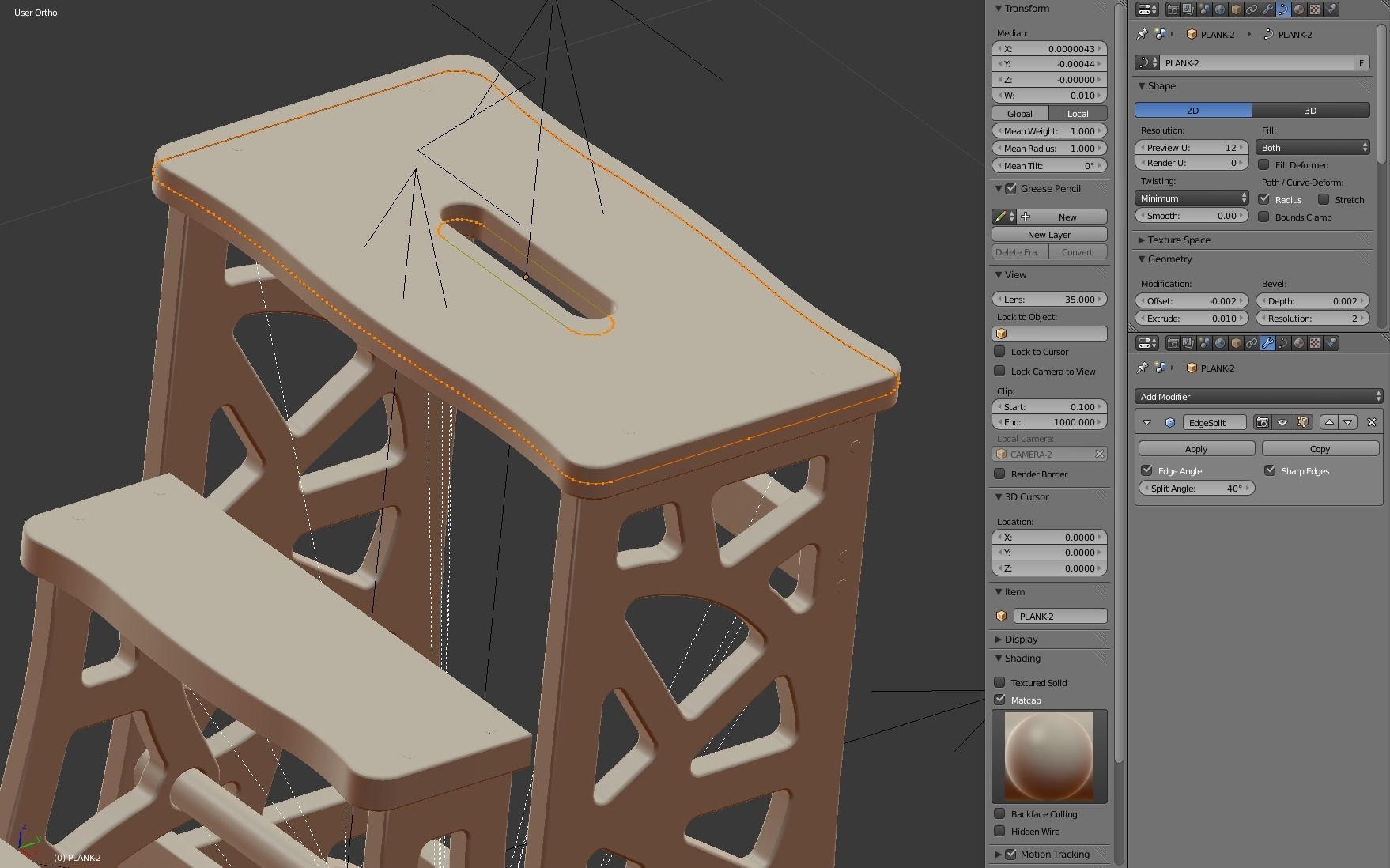 Step Stool Chair V3 3D model_18