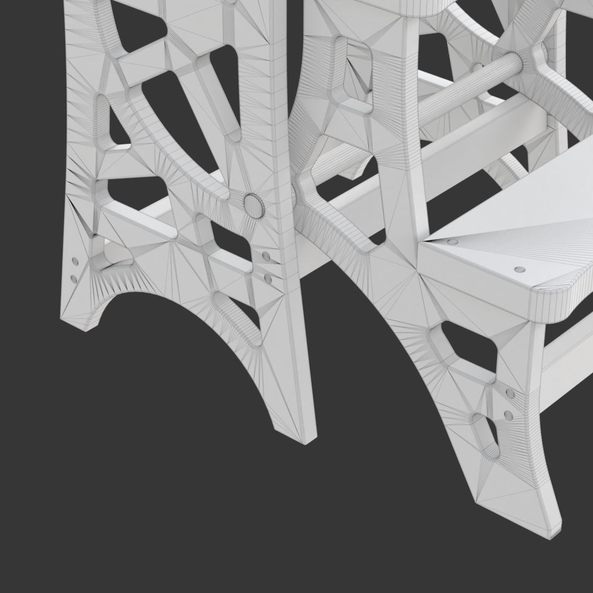 Step Stool Chair V3 3D model_21