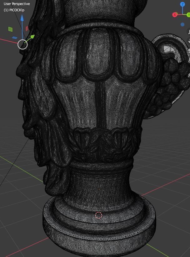 Peacock statue 3D print model_6