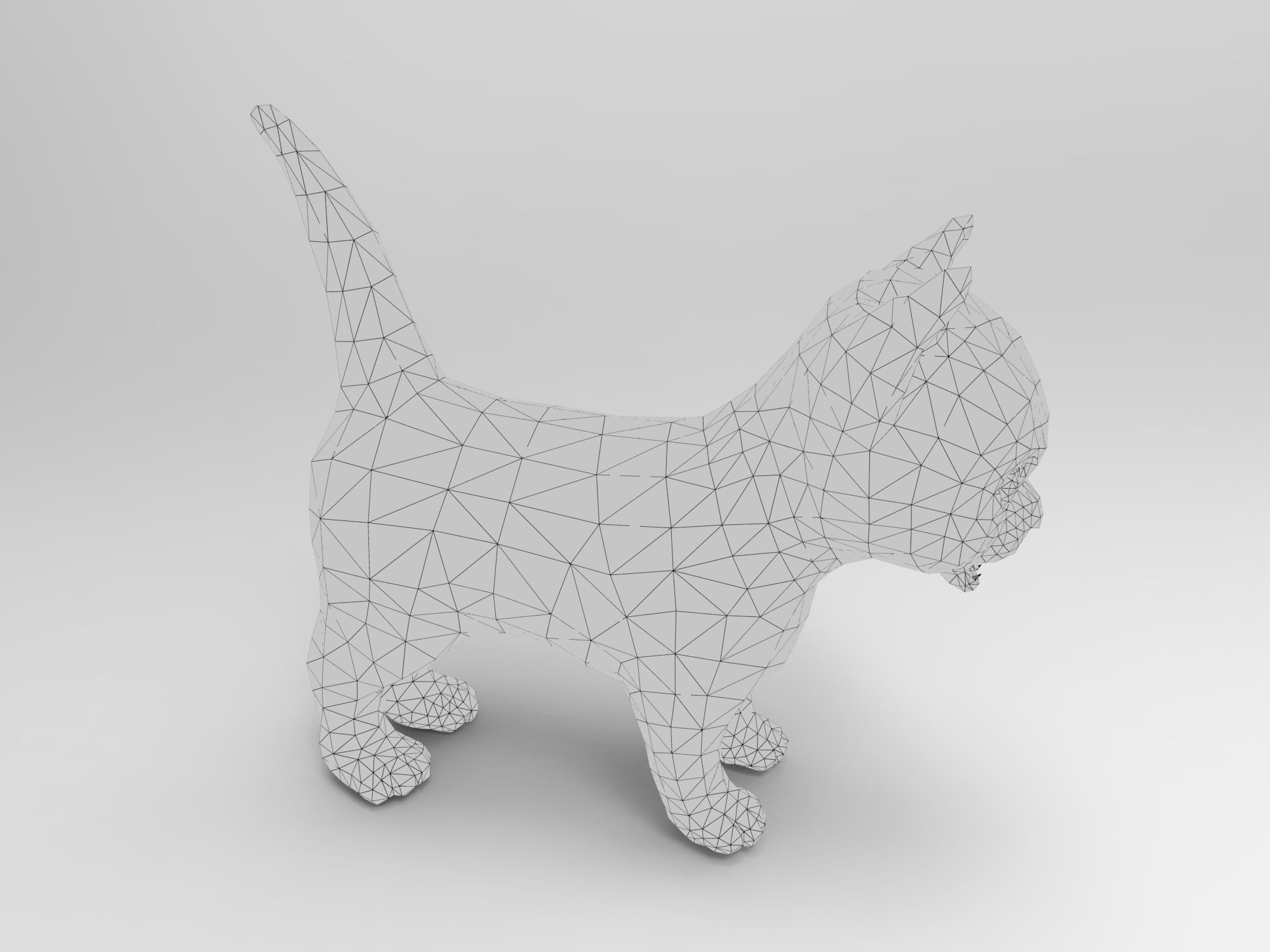 Fur Cure Kitten Red 02 Low-poly 3D model_10
