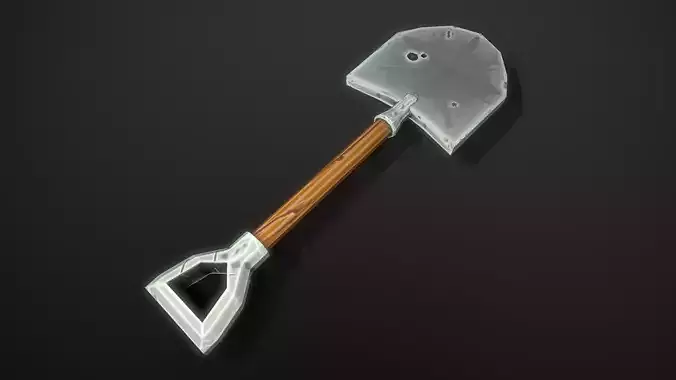 Stylized Shovel Low-poly 3D model