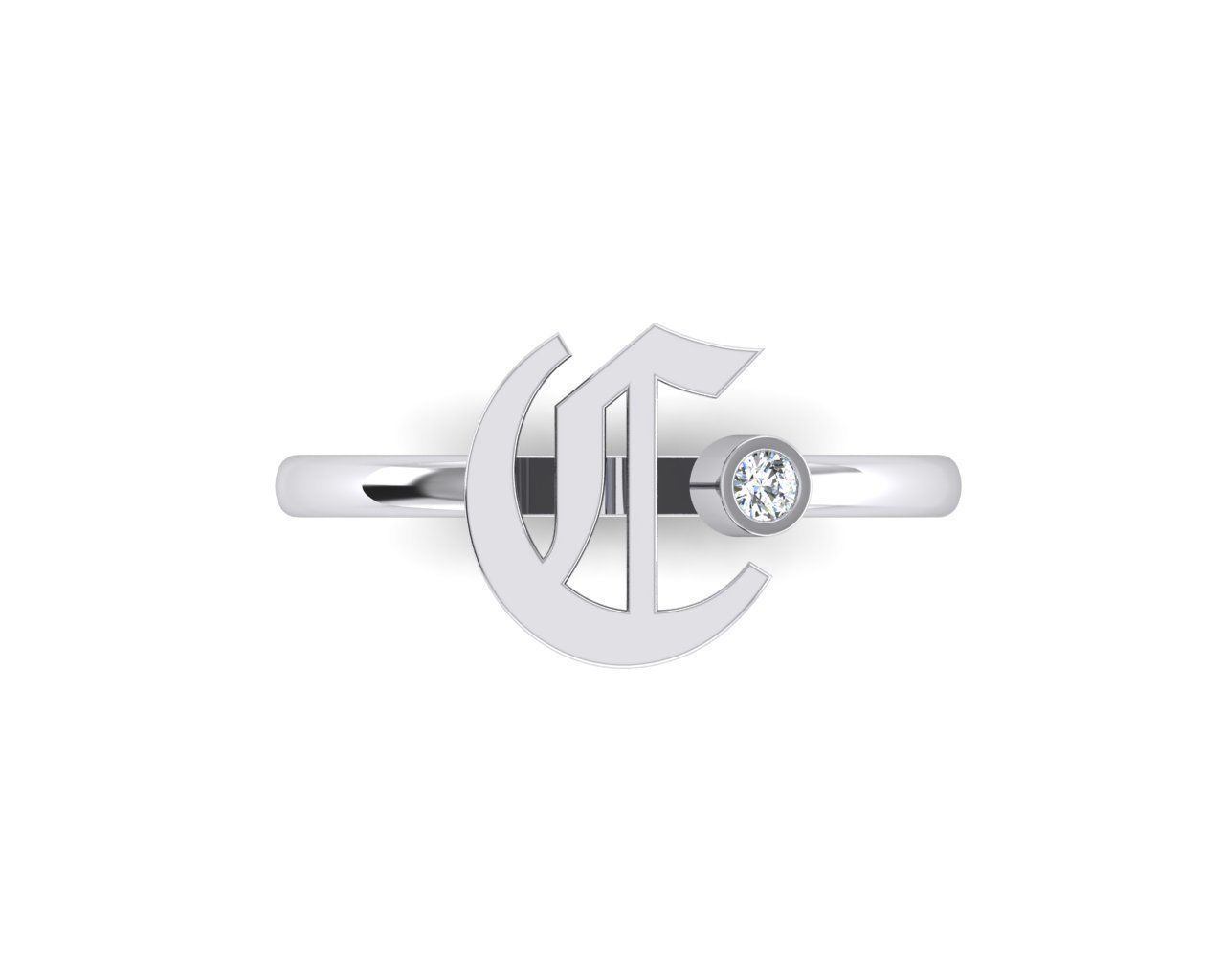 - Old English font ring C 3D print model_4