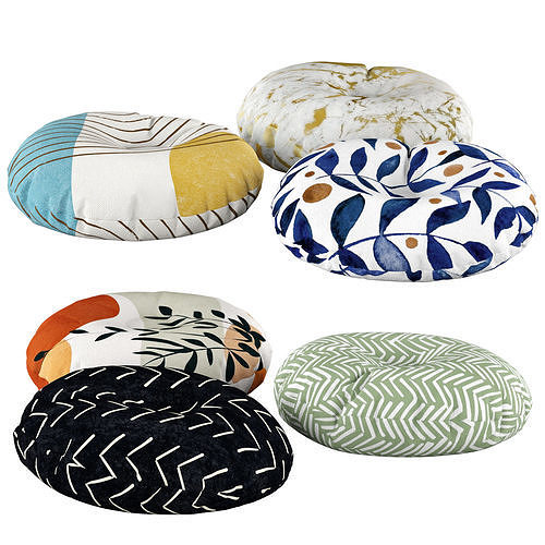Pillow set 33 Floor pillows 3D model