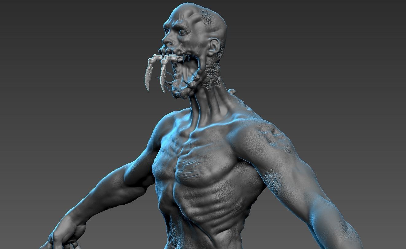 Human Mutant 3 3D model_1