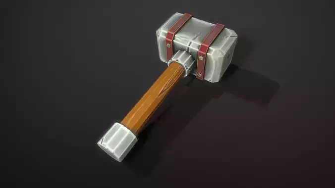 Stylized Hammer Low-poly 3D model