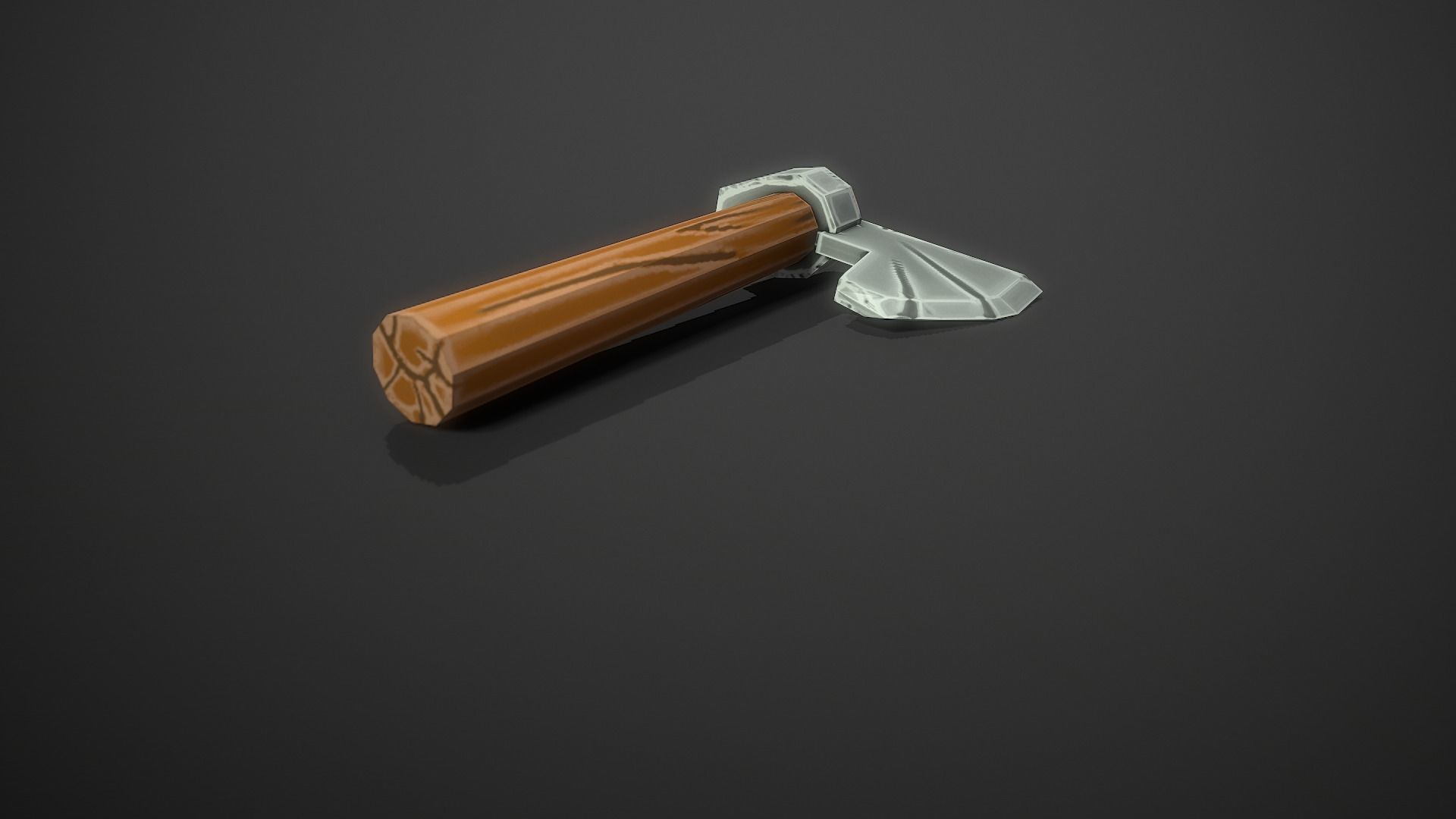 Stylized Axe Low-poly 3D model_3
