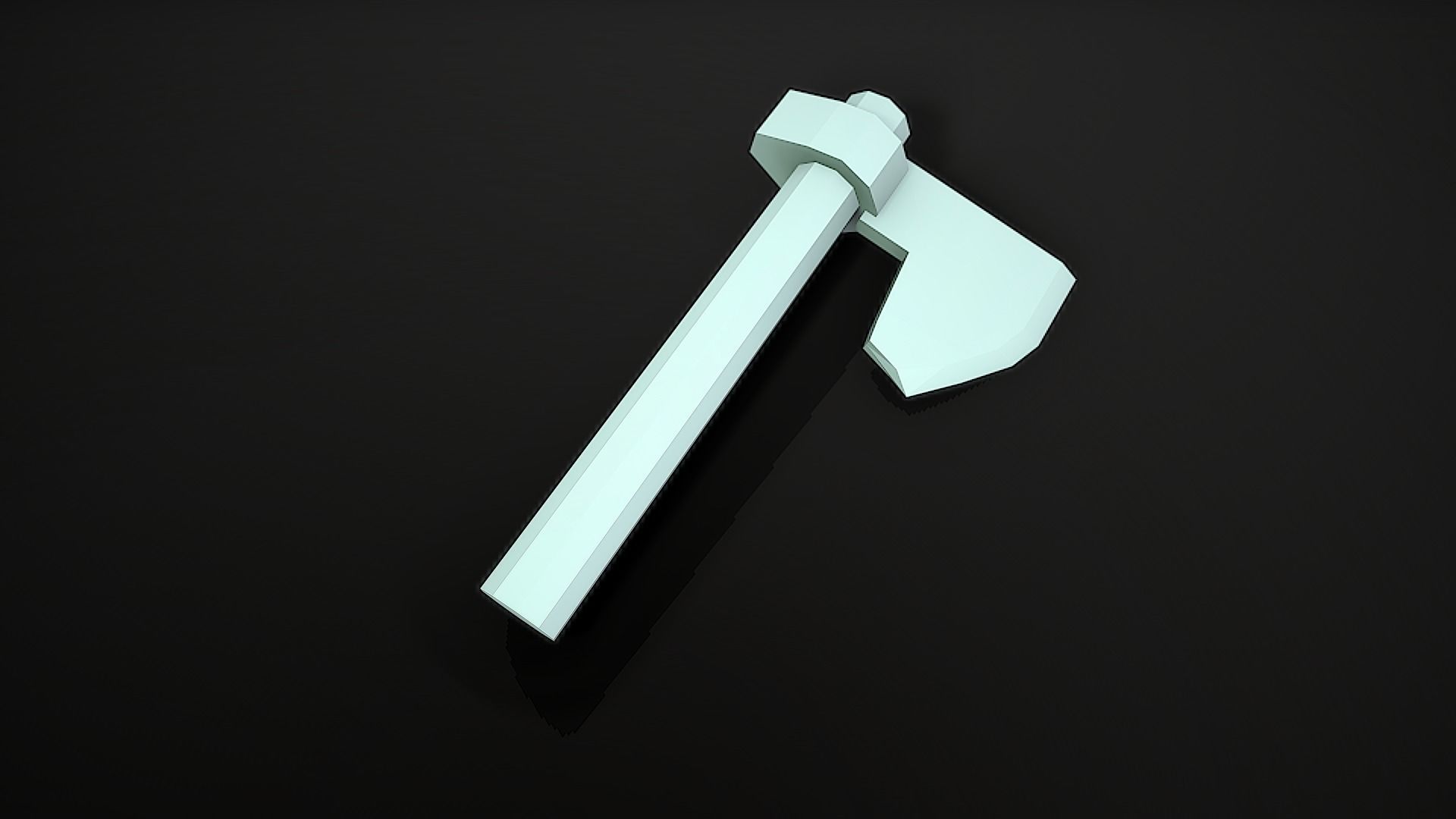 Stylized Axe Low-poly 3D model_6