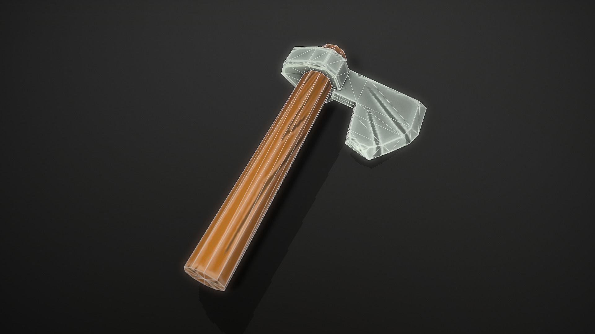 Stylized Axe Low-poly 3D model_5