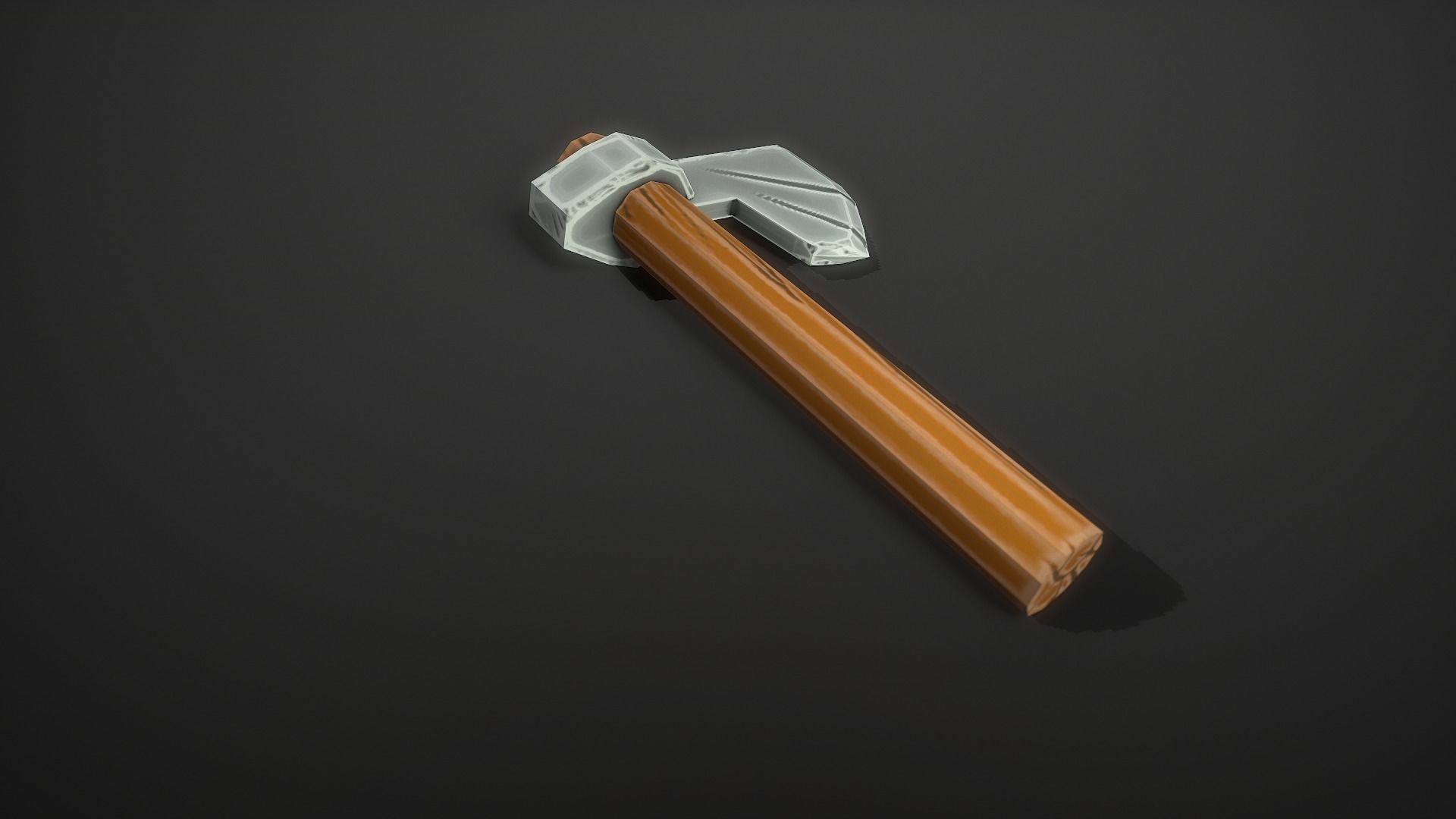 Stylized Axe Low-poly 3D model_2