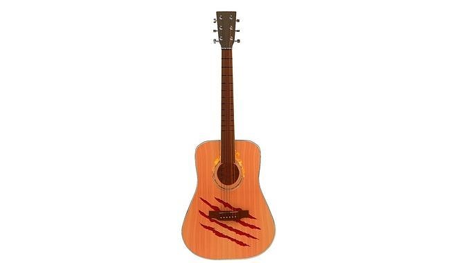 Acoustic Guitar - 3D Model Asset High Poly 3D model