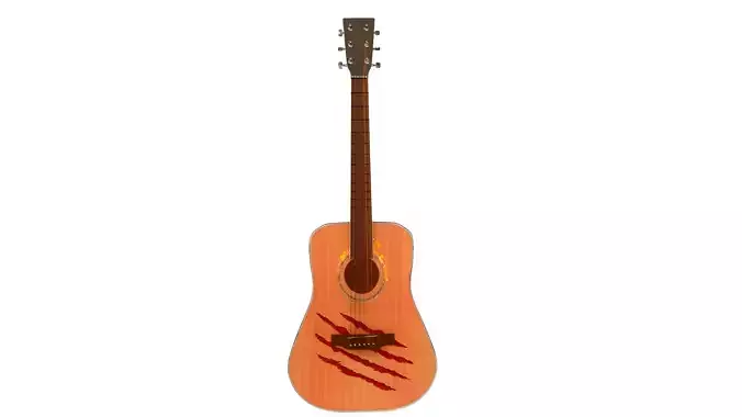 Acoustic Guitar - 3D Model Asset High Poly 3D model