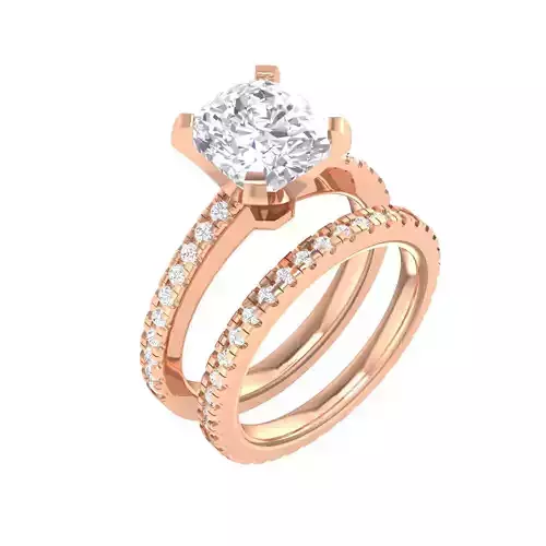 Solitaire Ring with Band - 137619