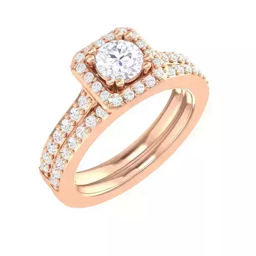Halo Solitaire Ring - 137618 3D print model