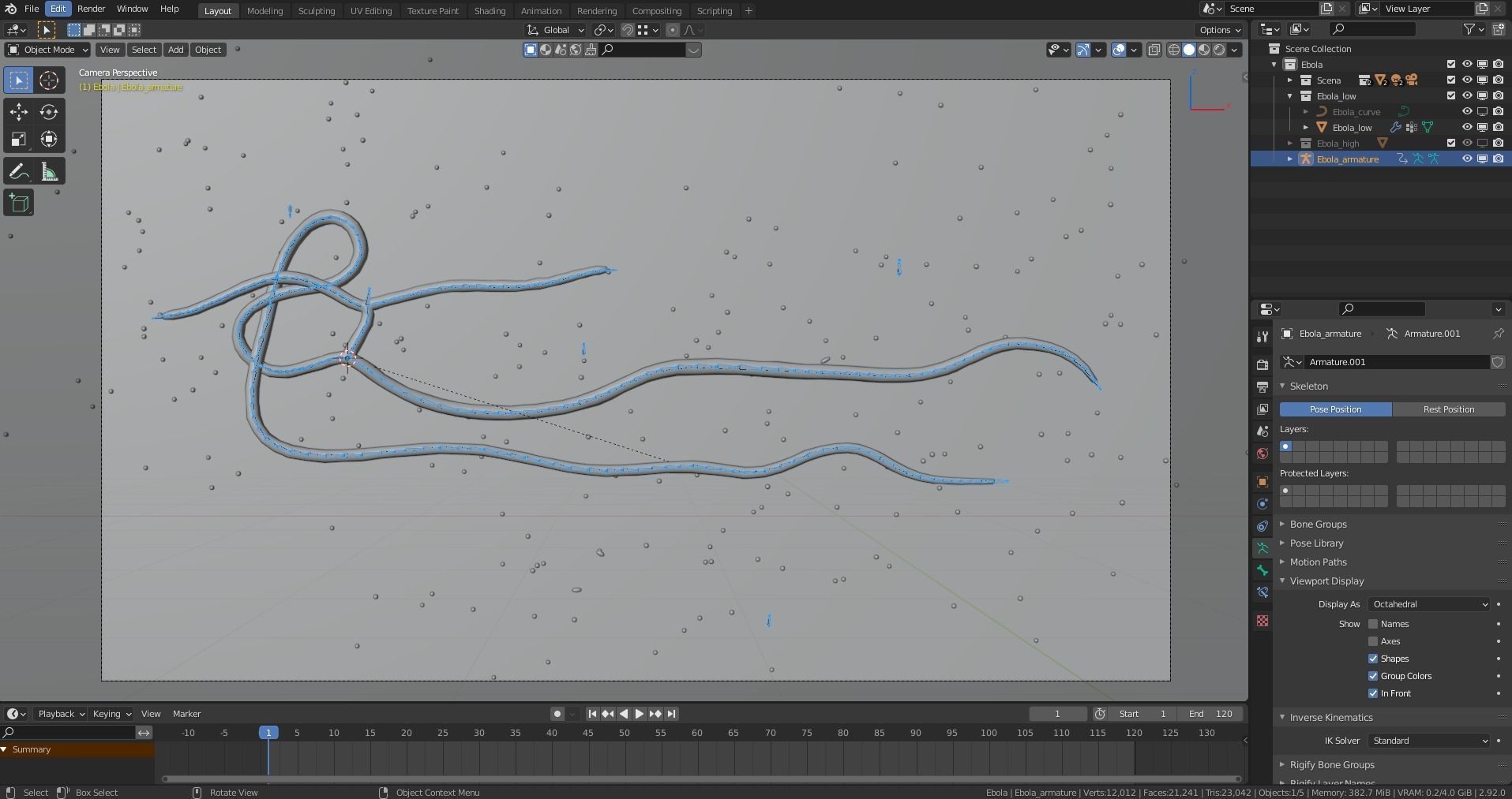 Virus ebola Low-poly 3D model_8