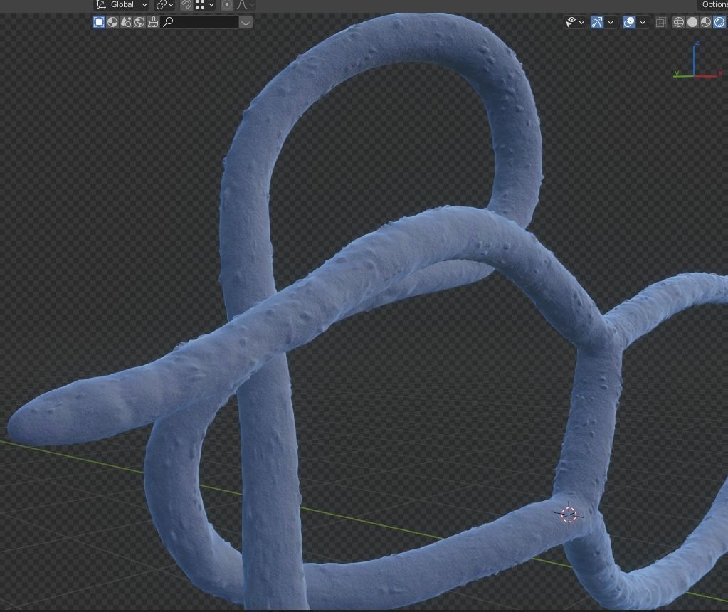 Virus ebola Low-poly 3D model_2