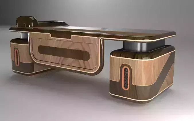 luxury high tech desk 3D model