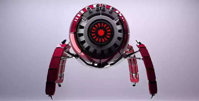 Sphere Robot - Super Detailed Low-poly 3D model