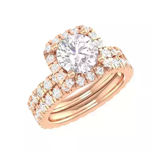 Halo Solitaire Ring - 137601 3D print model