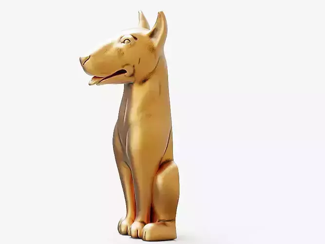 CNC Bull Terrier dog 3D model printable 3d