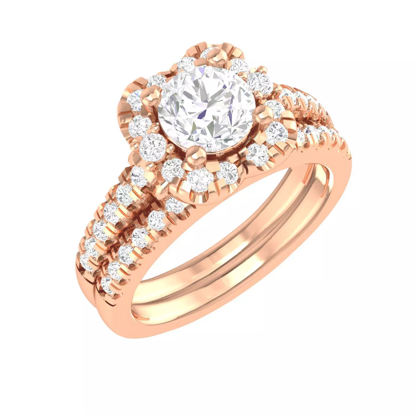 Halo Solitaire Ring - 137598 3D print model